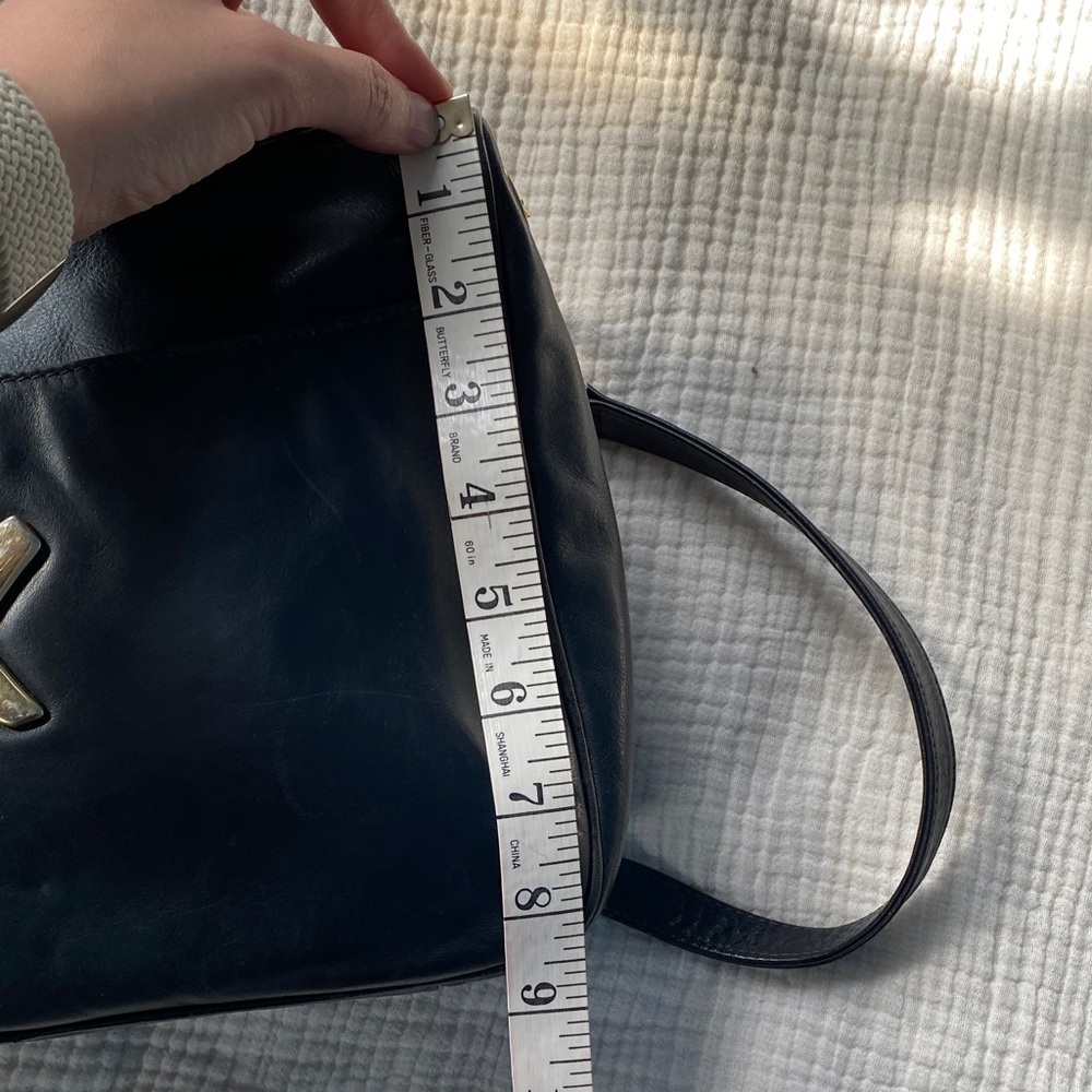 Paloma Picasso Dark Blue Leather Shoulder Bag - Picture 11 of 13